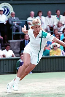 00973 Prints: Martina Navratilova during her Ladies Singles Final against Steffi Graf in 1988