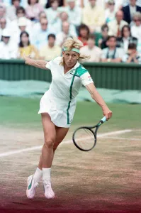 00973 Prints: Martina Navratilova during her Ladies Singles Final against Steffi Graf in 1988