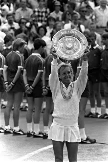 00003 Prints: Martina Navratilova wins womens final at Wimbledon 1985