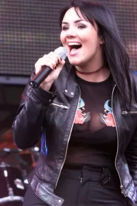 Martine McCutcheon at the Party in the Park July 1999 singing at Hyde Park for