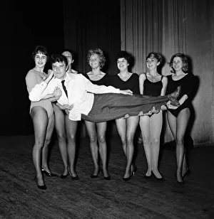 Marty Wilde rehearsing with with the Fox-Miller dancing girls during rehearsals