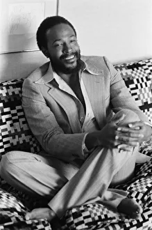Carlton Tower Hotel Prints: Marvin Gaye, singer, poses for a portrait during his first ever visit to London