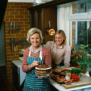 Mary Berry, British food writer and television presenter. October 1982