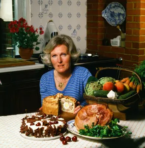 Food And Drink Prints: Mary Berry, British food writer and television presenter. October 1982