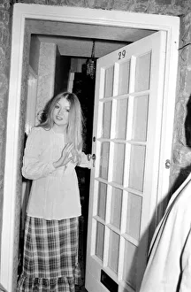 Front Door Prints: Mary Hopkin pop singer of Glamorgan seen here at her fathers home. December 1971