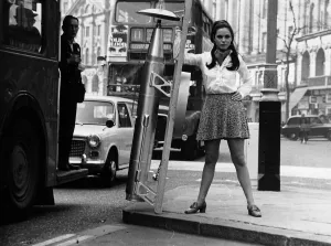 Mary Maude as Terry in Freewheelers TV programme 1968 with Icarus the Mind Bending