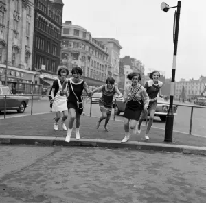 Mary Quant (middle / dead centre of the girls) and her Ginger Group put a little ginger