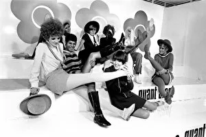 00880 Collection: Mary Quant pictured in black, sitting down at the front
