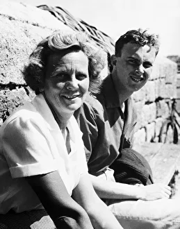 Mary Wilson wife of MP Harold Wilson on holiday in the Scilly Islands with her family