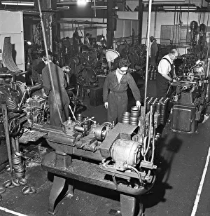 01187 Prints: Mass production in the machine shop of small components for the mining industry