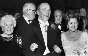 Matt Busby, Manchester United Manager arrives to receive the Freedom of Manchester with