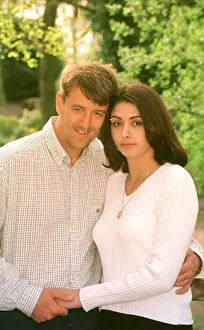Embracing Prints: Matt Le Tissier Southampton footballer with his new girlfriend Angela Nabulsi