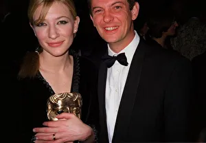 Matthew Wright with Cate Blanchett April 1999 at the BAFTA Awards 1999