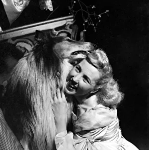 Costumes Prints: Maureen Bergin seen here in Sleeping Beauty'at Bristol with a Collie dog