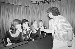 Maureen Nolan mother of the Nolan sisters seen here with the girls during the girls tour