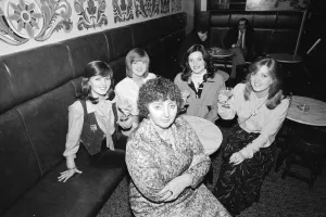 Maureen Nolan mother of the Nolan sisters seen here with the girls during the girls tour