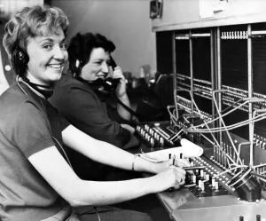 Maurenn Mulholland and Doreen McCabe working at Balliol House. 7th September 1967