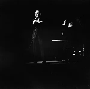 Shadows Prints: Maurice Chevalier Actor - Feb 1968 on stage at The Manchester Odeon