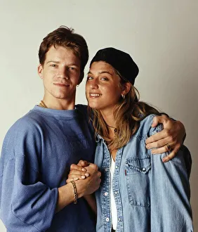 Max Beesley TV Presenter With Fellow Presenter Dani Behr Of The Tv Programme Surf