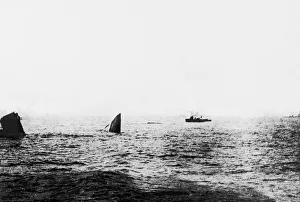 00434 Prints: May 31, 1916: The two shattered halves of HMS Invincible the flagship of the 3rd