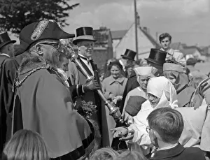 Chains Of Office Prints: Mayor Leonard D. V. Wordingham attending the Reach Fair
