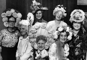 MEA House, Newcastle, Easter Bonnet Parade organised by Age Concern, 6th April 1977