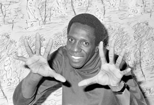 Basketball Prints: Meadowlark Lemon in his London hotel room during the Harlem Globe Trotters basketball
