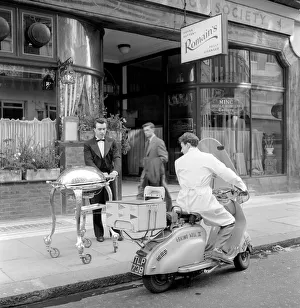 Meals on Wheels: The head waiter of the Romains Buttery loads up the restaurants