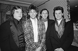 Meatloaf, Bob Geldof, Pete Townshend and Paul Young (pictured left to right here