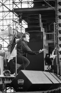 Meatloaf performing at Monsters of Rock festival at Castle Donington. 20th August 1983