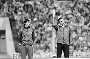 Scratching Prints: Medal ceremony after final of Mens 800 metres at the 1980 Summer Olympics in Moscow