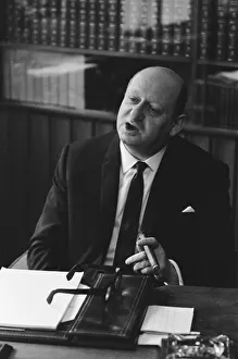 Media mogul Lew Grade pictured in his office at the ATV studios in Great Cumberland Place