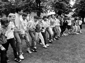 Meet the Hustler School polypod! Charity walkers tied themselves in knots