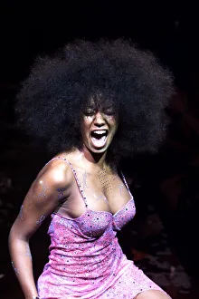 Mel G Spice Girl September 1999 modelling one of Julien MacDonald
