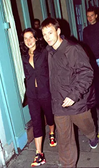 Melanie Chisholm aka Mel C in pop group the Spice Girls leaving the Mango rooms bar
