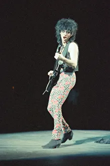 00874 Prints: A member of Duran Duran in concert. Pictures circa 14th March 1989
