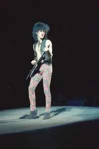 00874 Prints: A member of Duran Duran in concert. Pictures circa 14th March 1989