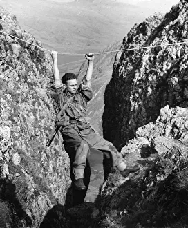 Mountain Prints: A member of the Home Guard, training to keep guard of the West mountains during world War