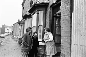 Member of Parliament for Birmingham Sparkbrook Roy Hattersley visits his constituency