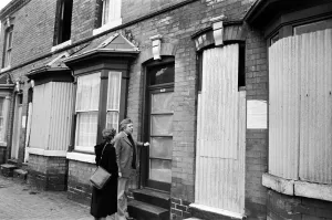 01405 Prints: Member of Parliament for Birmingham Sparkbrook Roy Hattersley visits his constituency