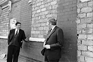 01406 Prints: Member of Parliament for Birmingham Sparkbrook Roy Hattersley visits slum housing in