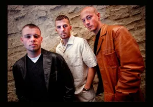 Three member of the pop group East 17 Brian Harvey John Hendy Terry
