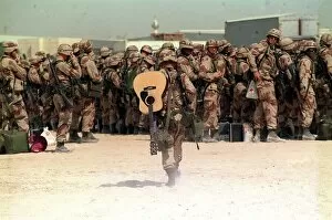Images Dated 22nd October 1990: Members of the US 1st Cavalry seen here arriving at Dharan in Saudi Arabia October 1990