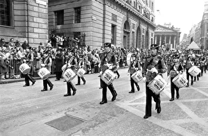 Drums Prints: Members of the 47 strong Tyneside Boys Band taking part in the traditional Lord Mayor