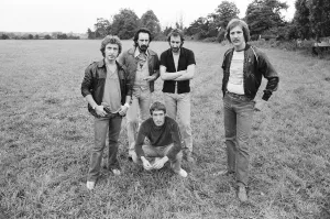 Members of the British rock group The Who pose for pictures after new drummer Kenney