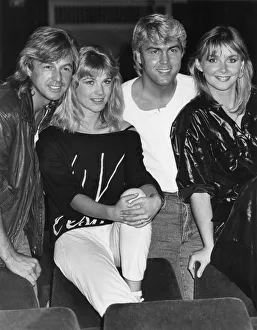Members of Bucks Fizz - Bobby Gee, Shelly Preston, Mike Nolan and Cheryl Baker