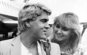 Members of Bucks Fizz - Cheryl Baker and Mike Nolan at Newcastle Airport
