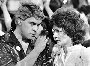 Members of Bucks Fizz - Mike Nolan with Sister Margaret Sayer who helped save his lfe