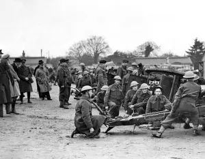 00001 Prints: Members of the Canadian royal artillery seen here during a training demonstration