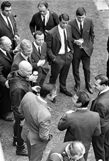 Members of the England Football team seen here during a visit to the Pinewood film